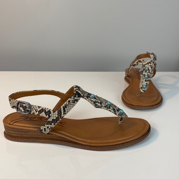 Zodiac Snake Print Giselle Sandal Size 8M - Picture 1 of 16